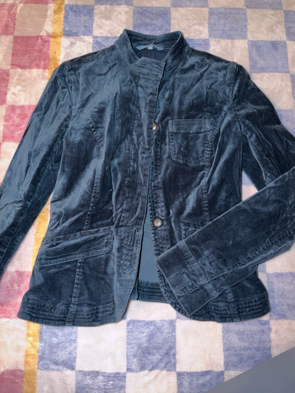 Velvet 2000’s Navy Blue Women's Blazer Jacket- smart set